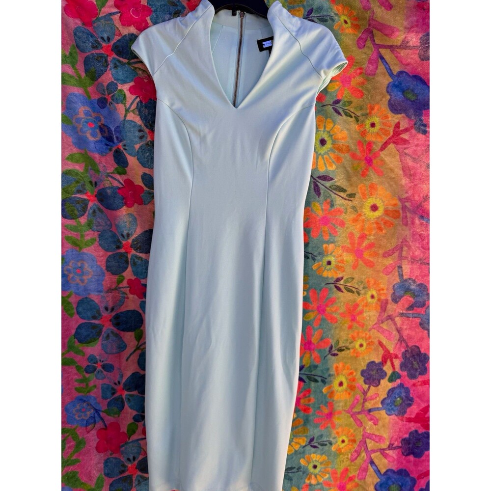 Alexia Admor mint green sheath midi dress women’s small cap sleeve